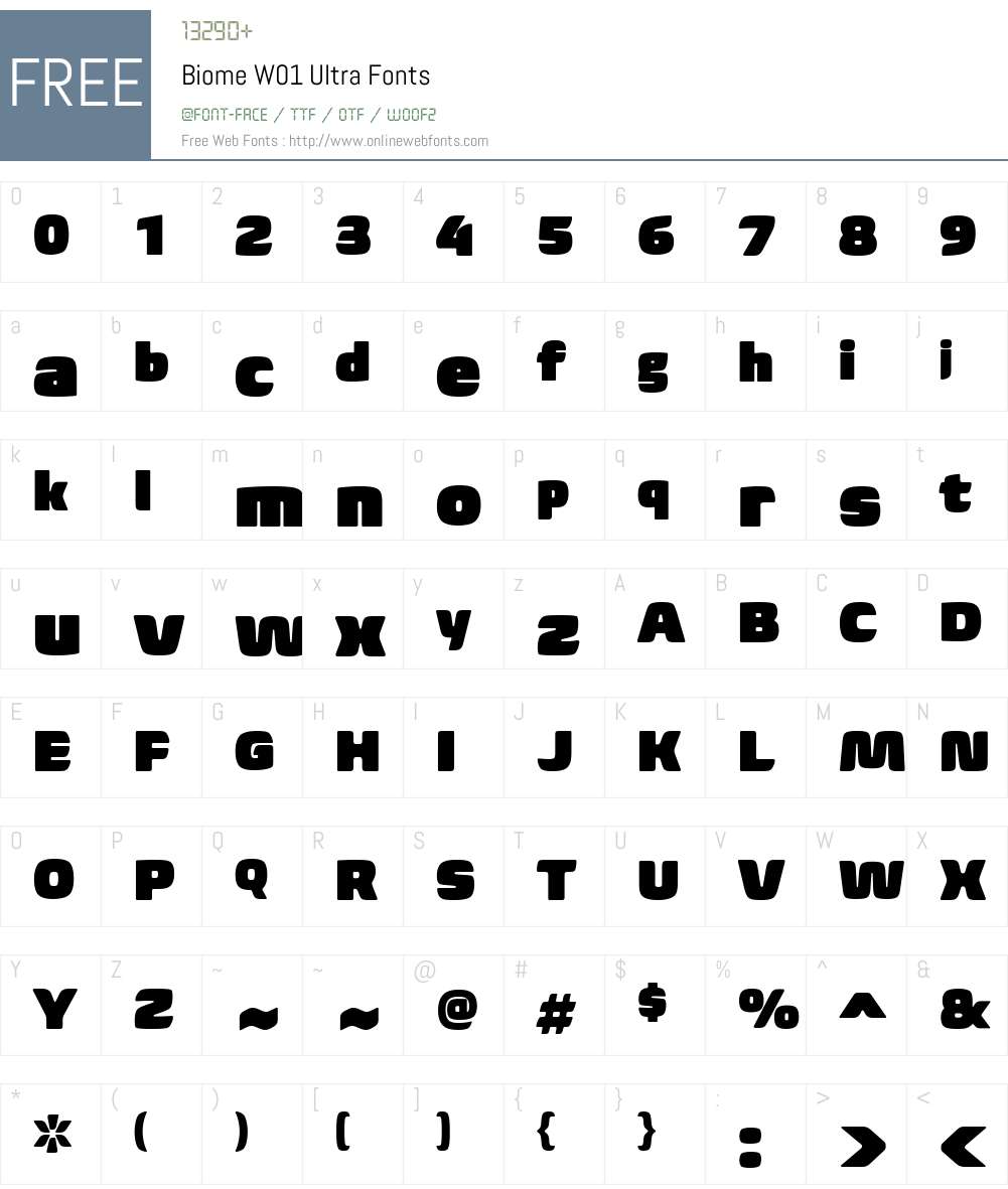 BiomeW01-Ultra Font Screenshots
