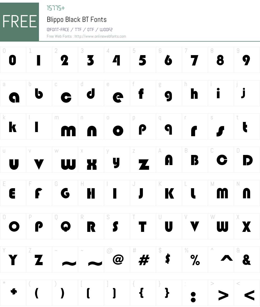 Blippo Blk BT Font Screenshots
