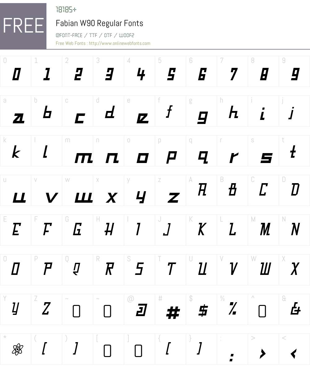 FabianW90-Regular Font Screenshots