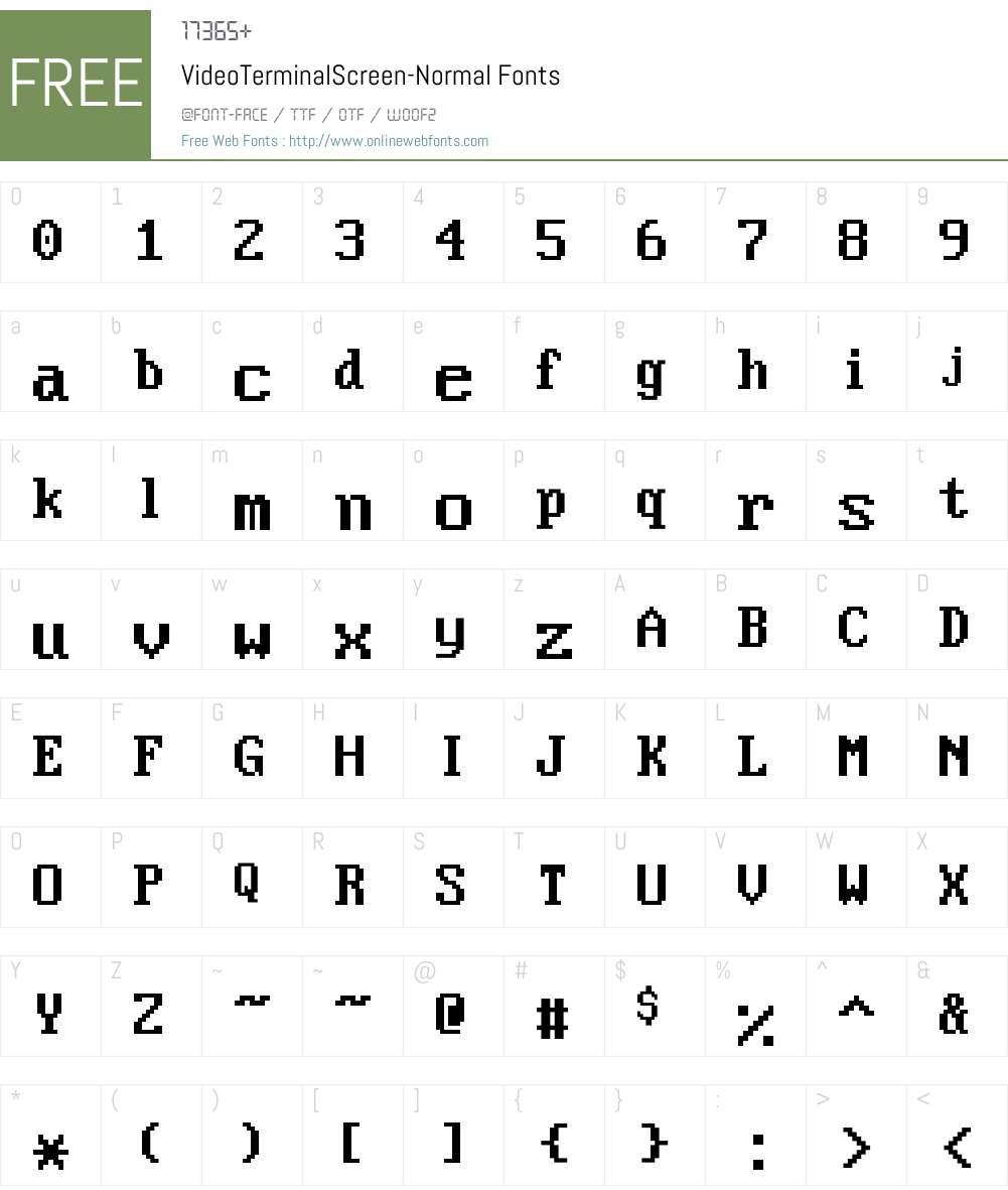 VideoTerminalScreen-Normal Font Screenshots