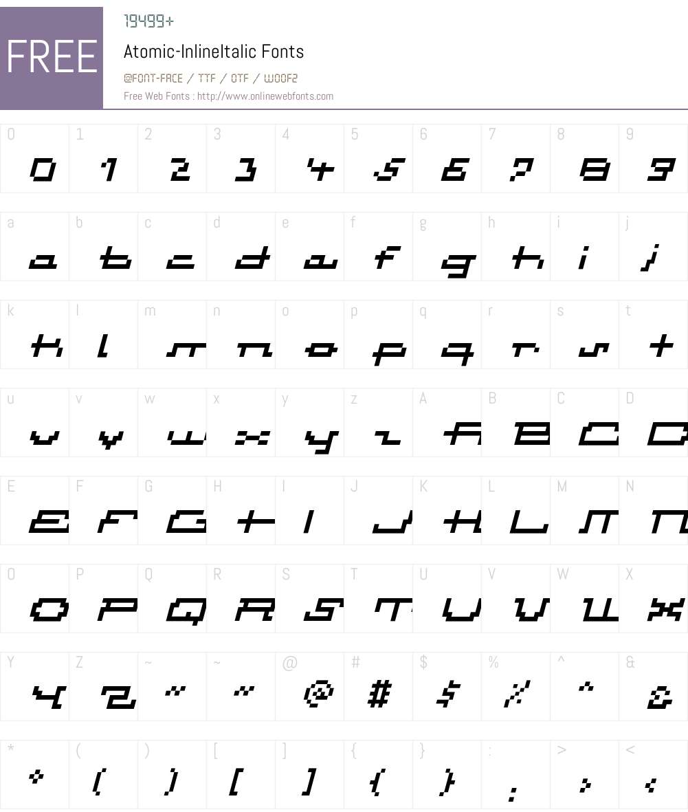 Atomic Font Screenshots