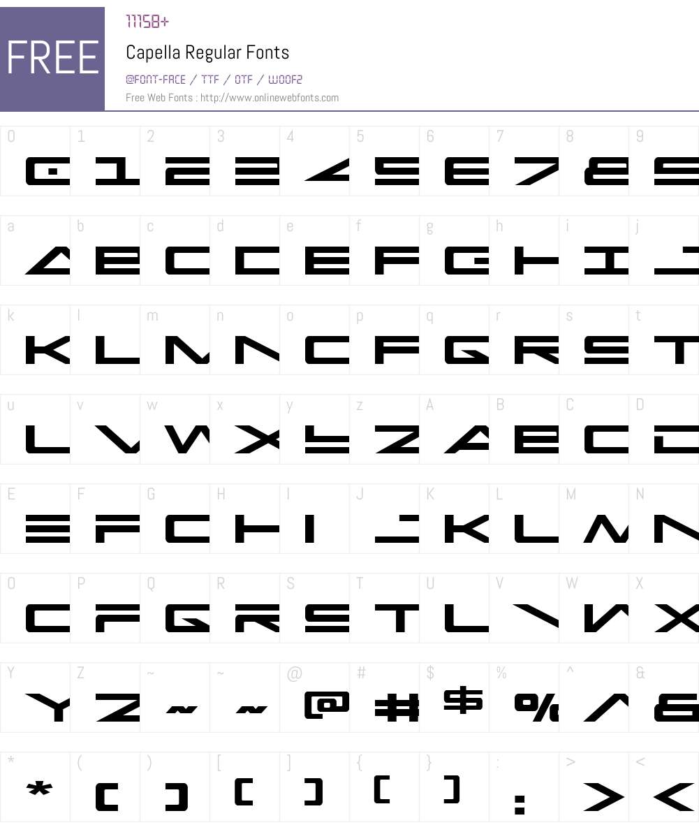 Capella Font Screenshots