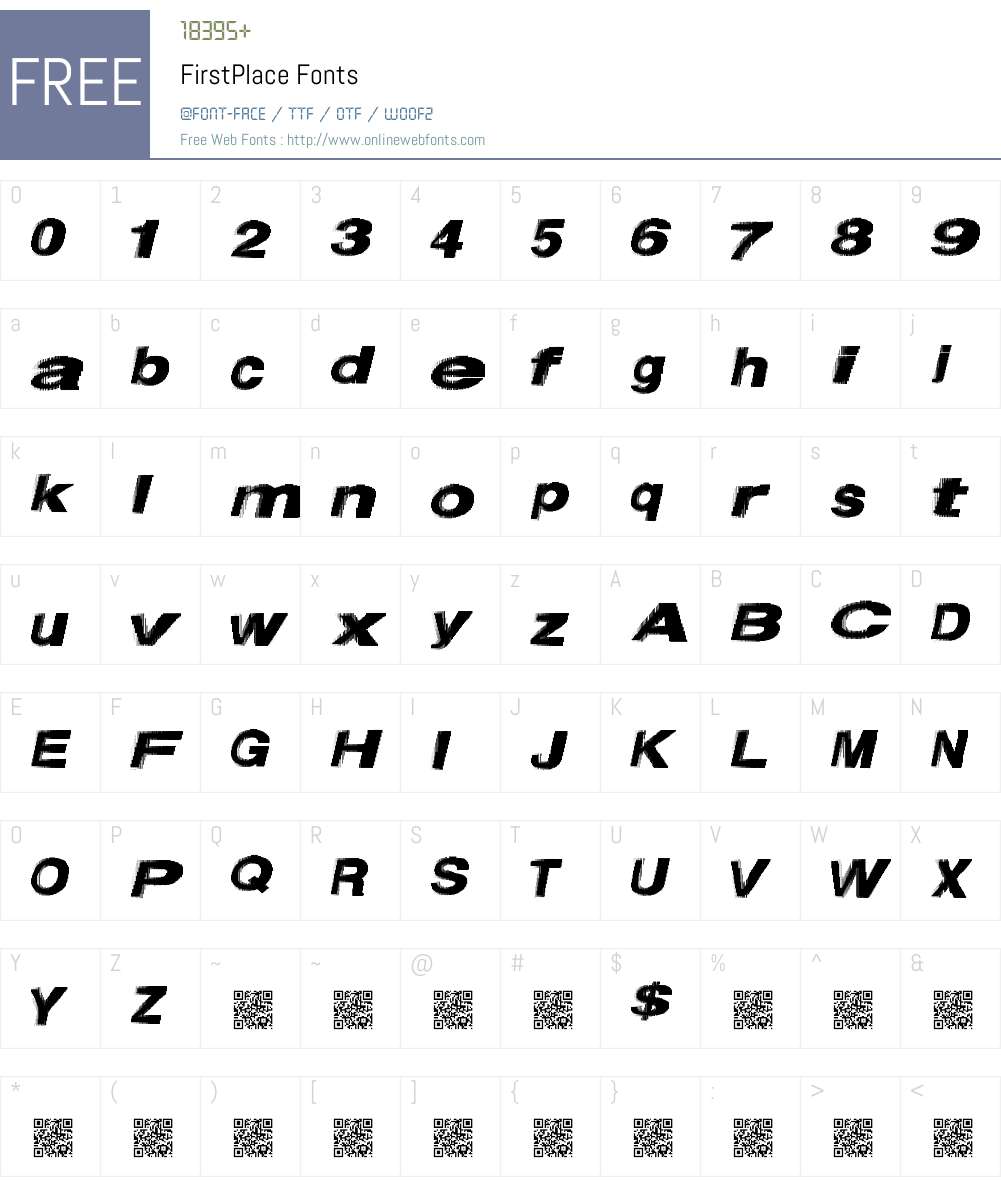 FirstPlace Font Screenshots