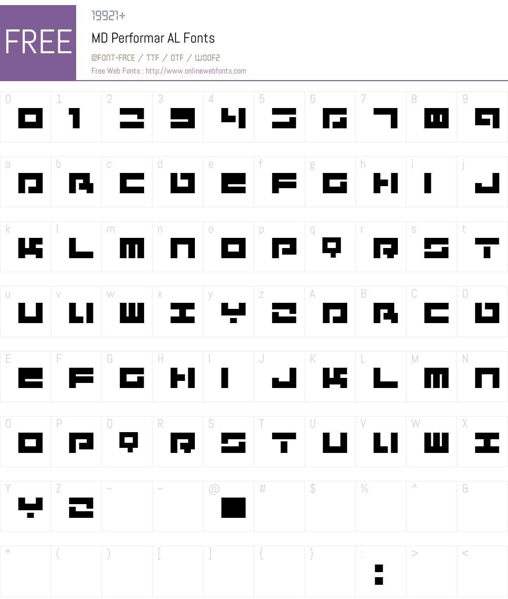 MD Performar AL Font Screenshots