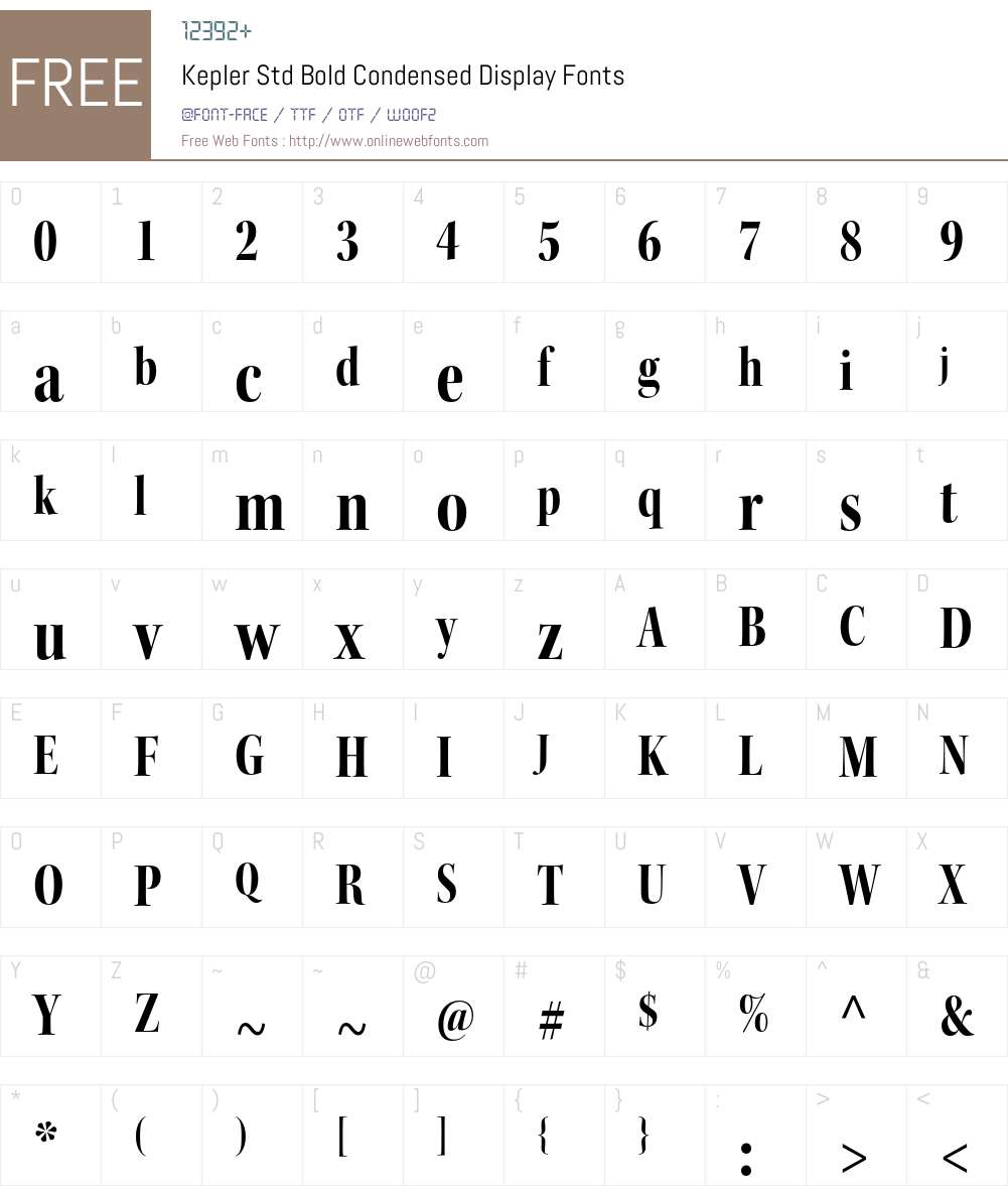 Kepler Std Font Screenshots