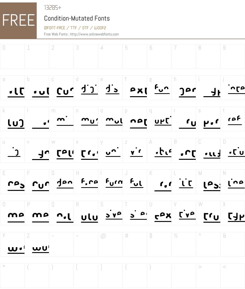 Condition Font Screenshots