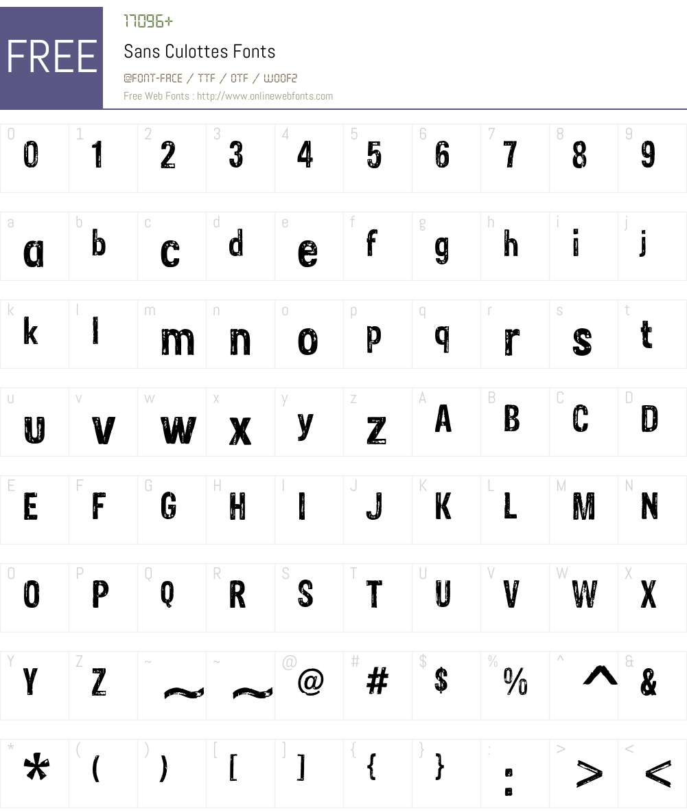 Sans Culottes Font Screenshots