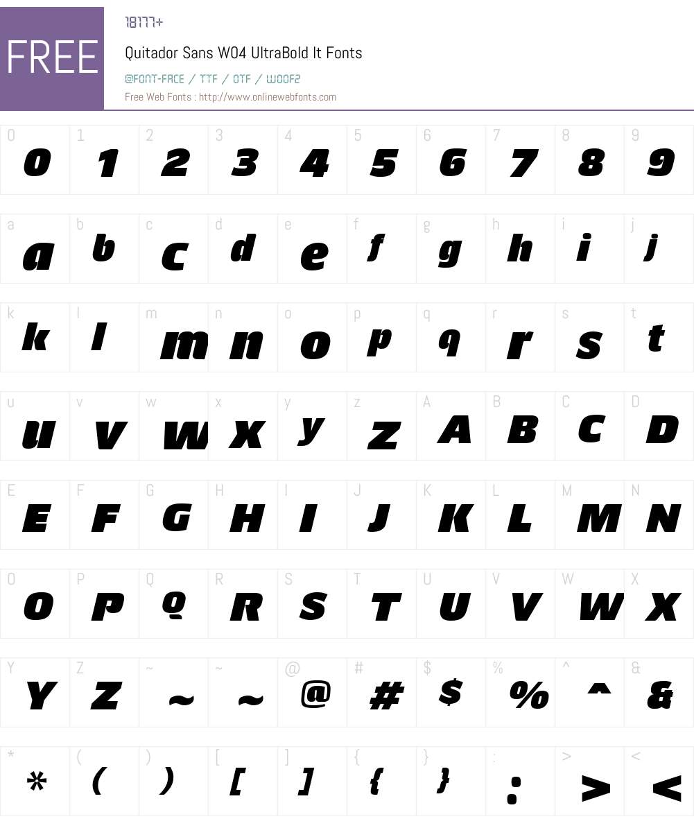 Quitador Sans Font Screenshots