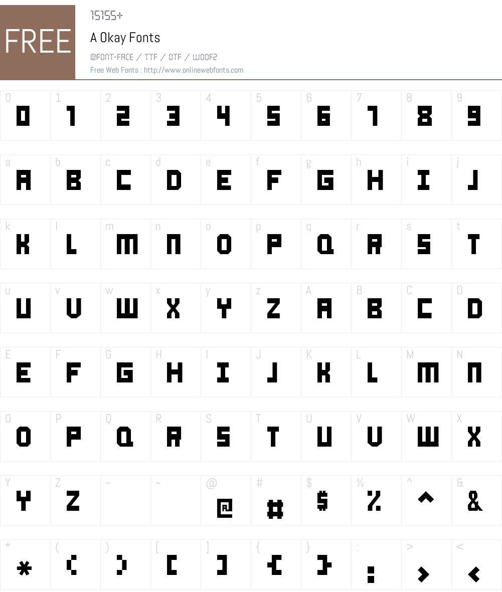 A Okay Font Screenshots