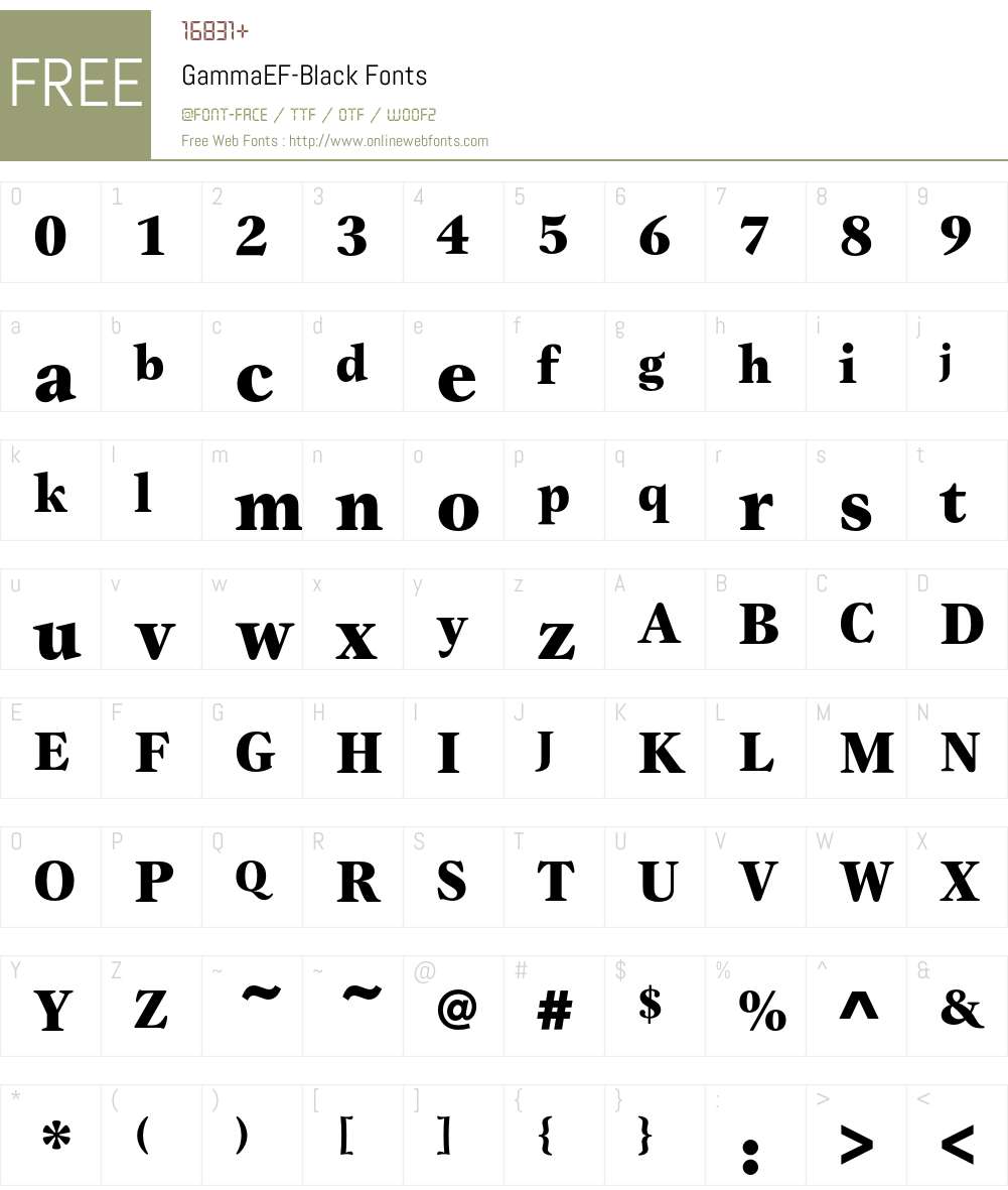 GammaEF Font Screenshots