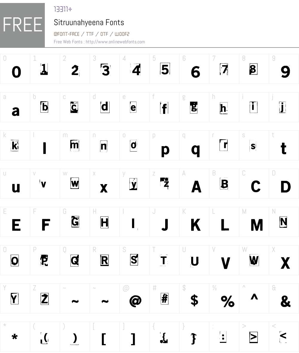 Sitruunahyeena Font Screenshots