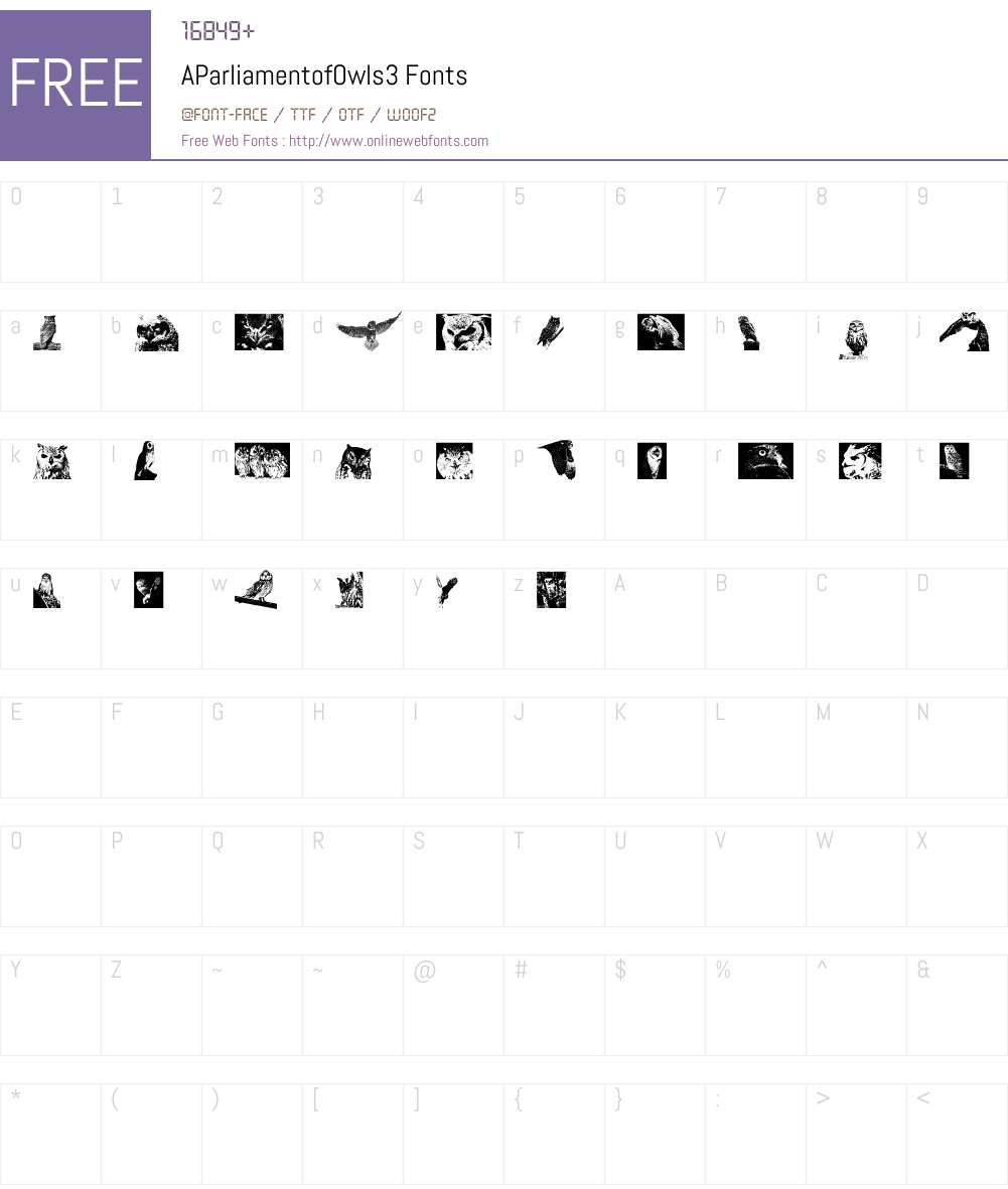 AParliamentofOwls3 Font Screenshots