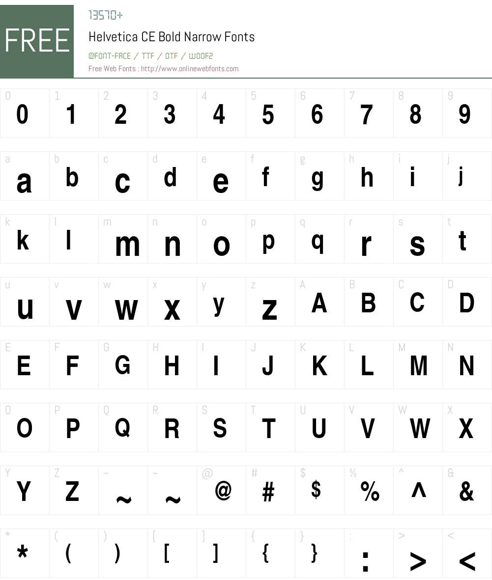 Helvetica Font Screenshots
