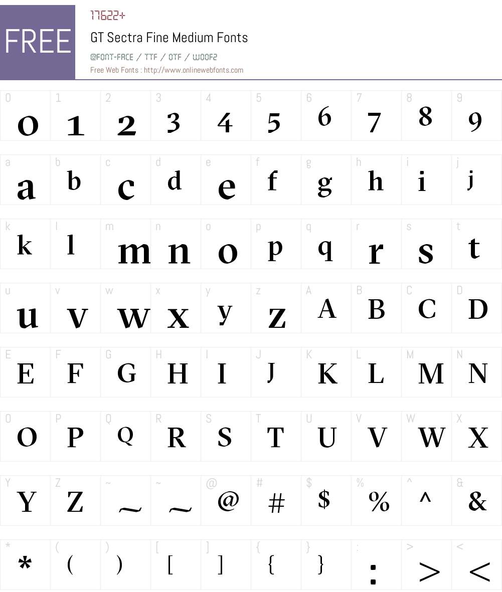 GT Sectra Fine Medium Font Screenshots