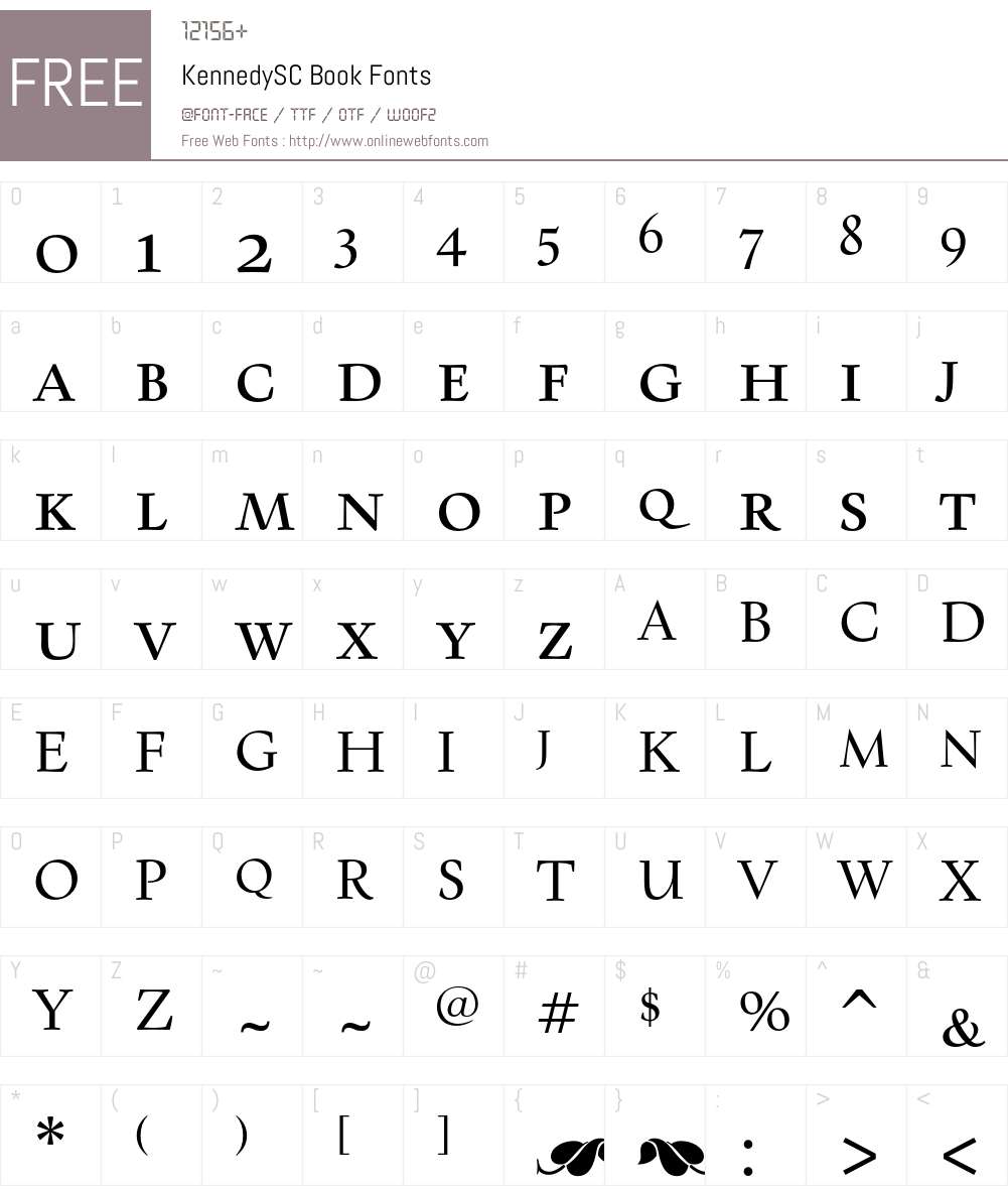 KennedySCGD Font Screenshots