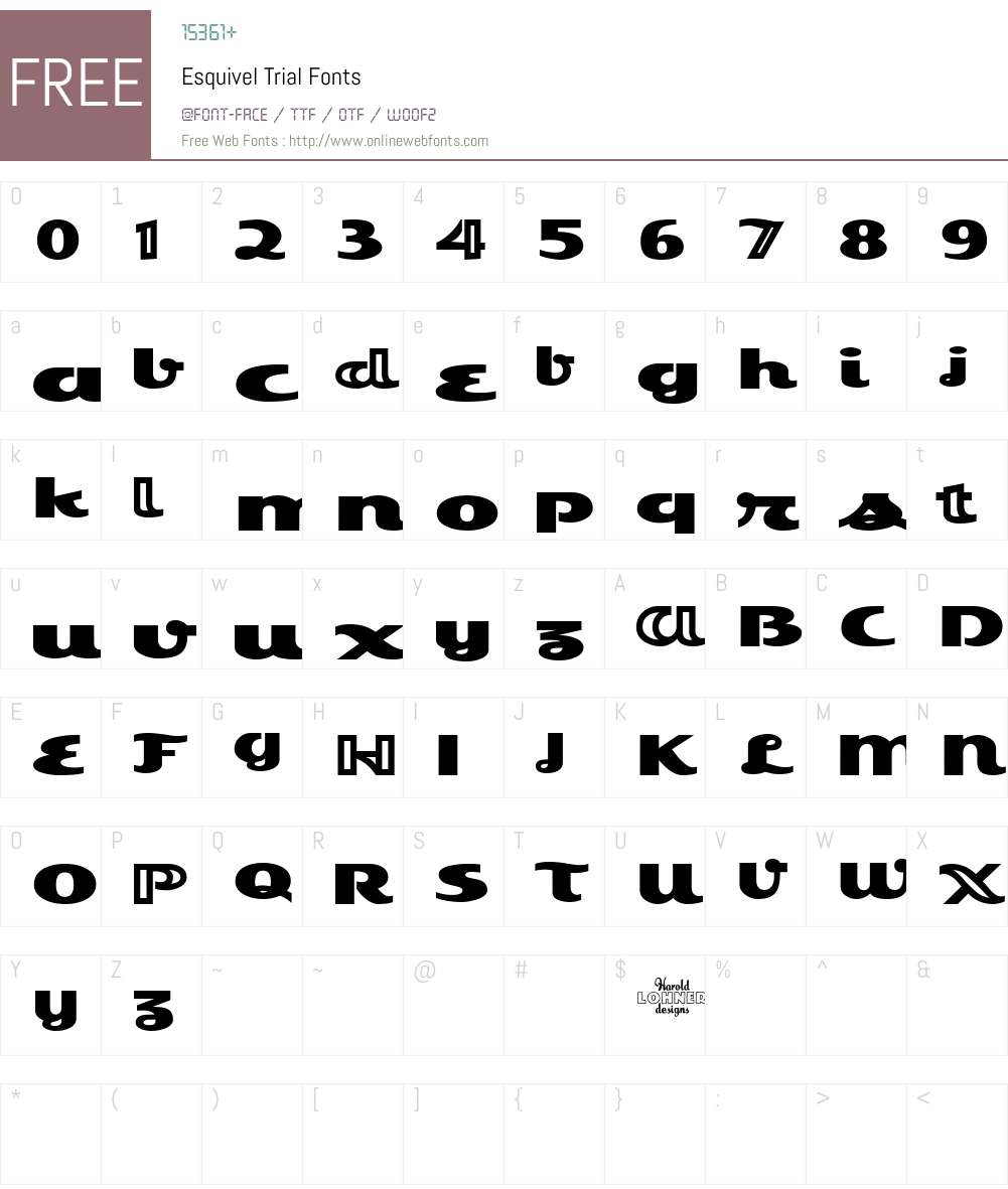 Esquivel Font Screenshots
