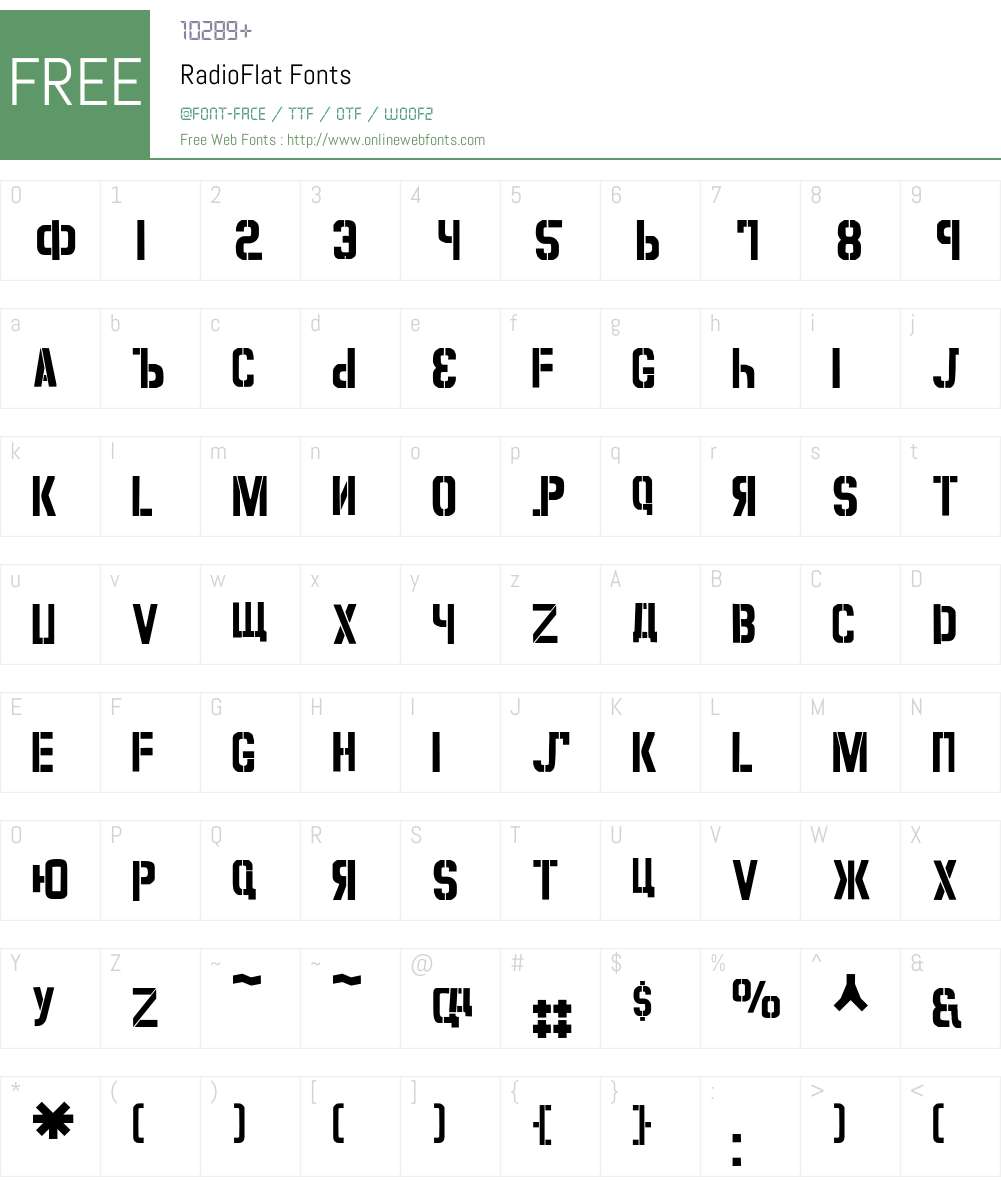 RadioFlat Font Screenshots