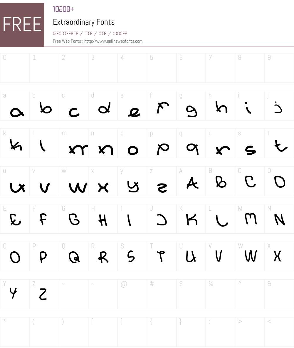 Extraordinary Font Screenshots