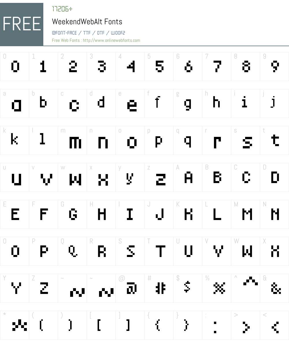 WeekendWebW01-Alt Font Screenshots