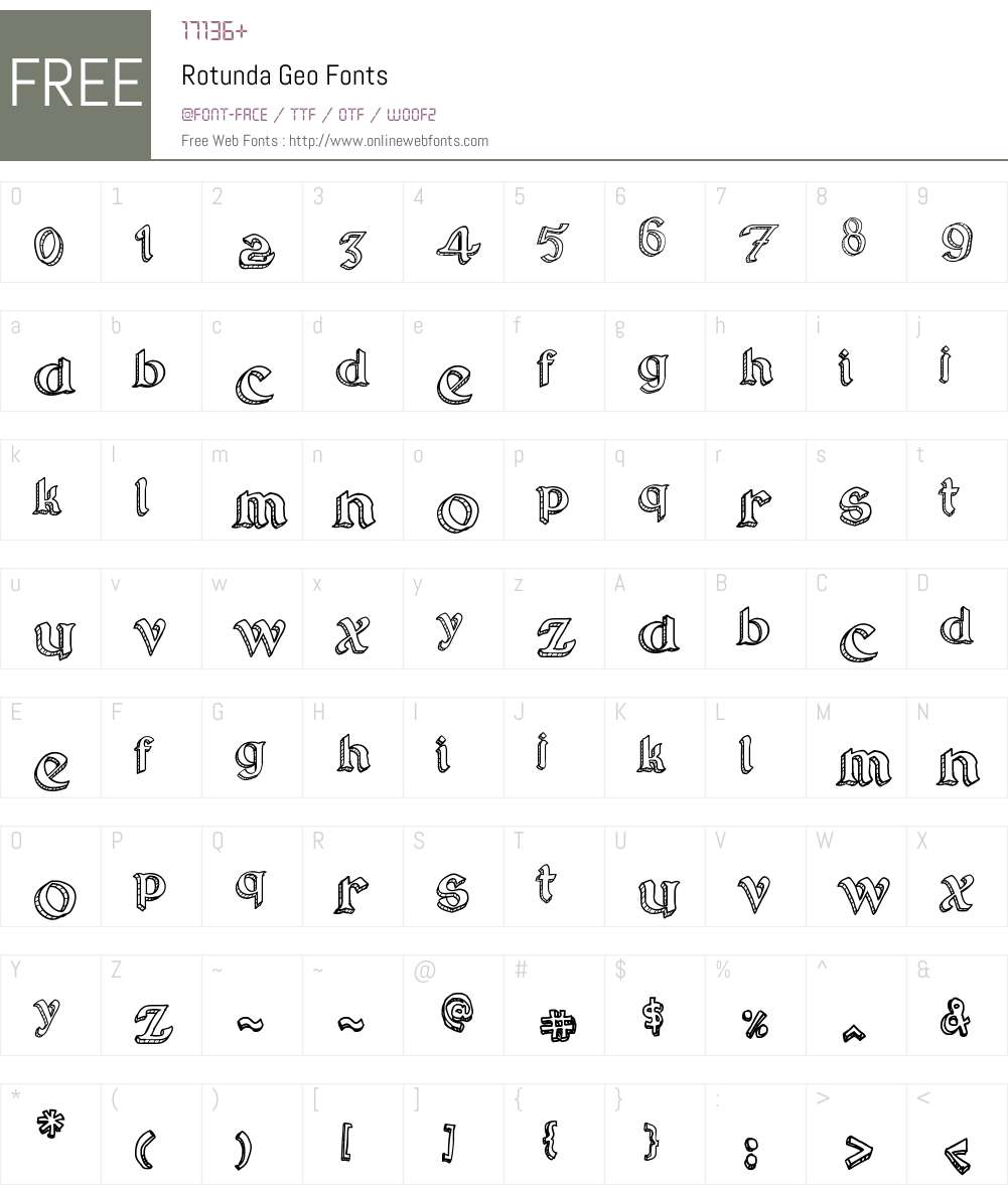 Rotunda Geo Font Screenshots