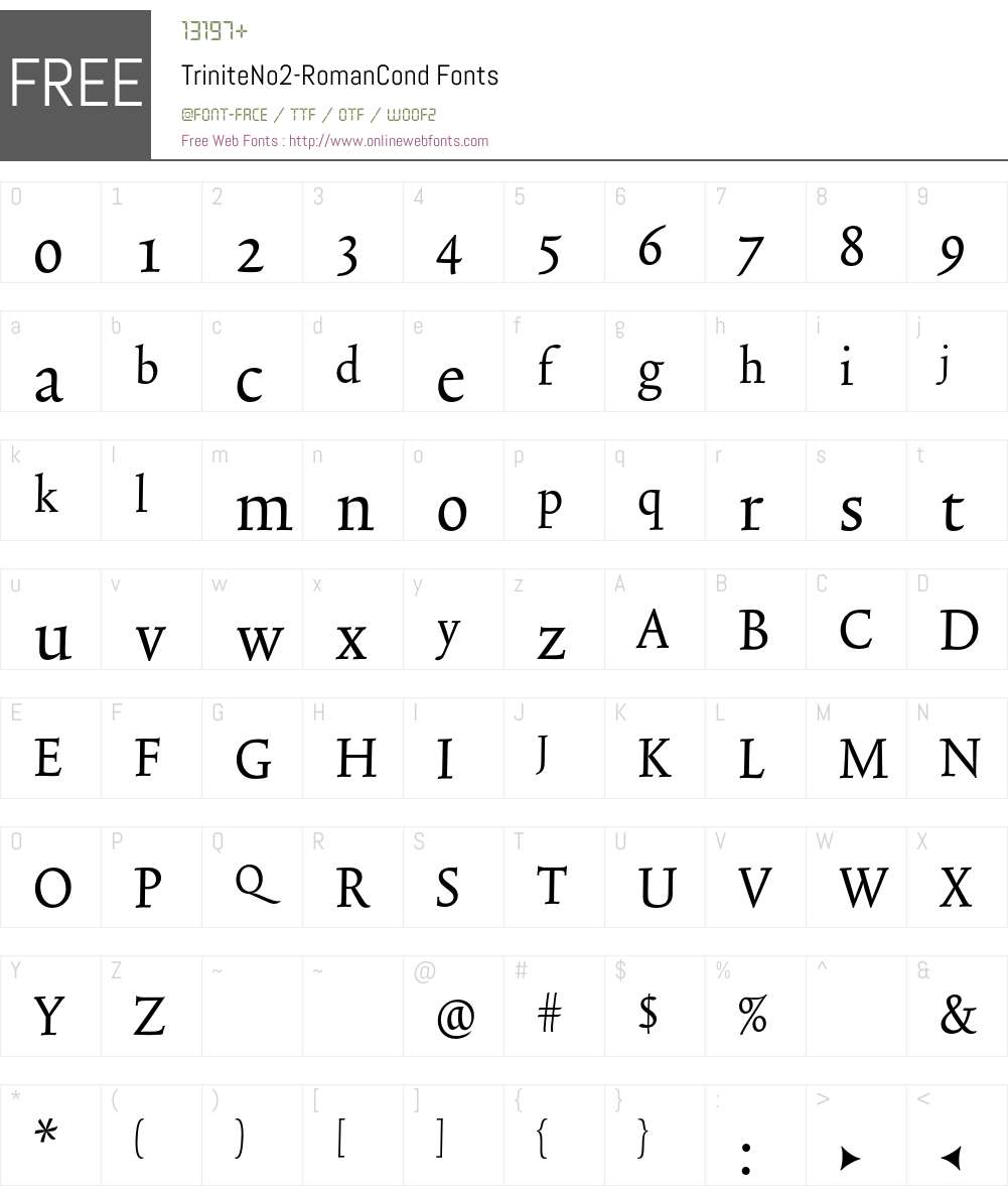 TriniteNo2 Font Screenshots