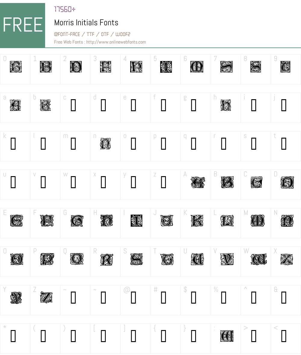 Morris Font Screenshots