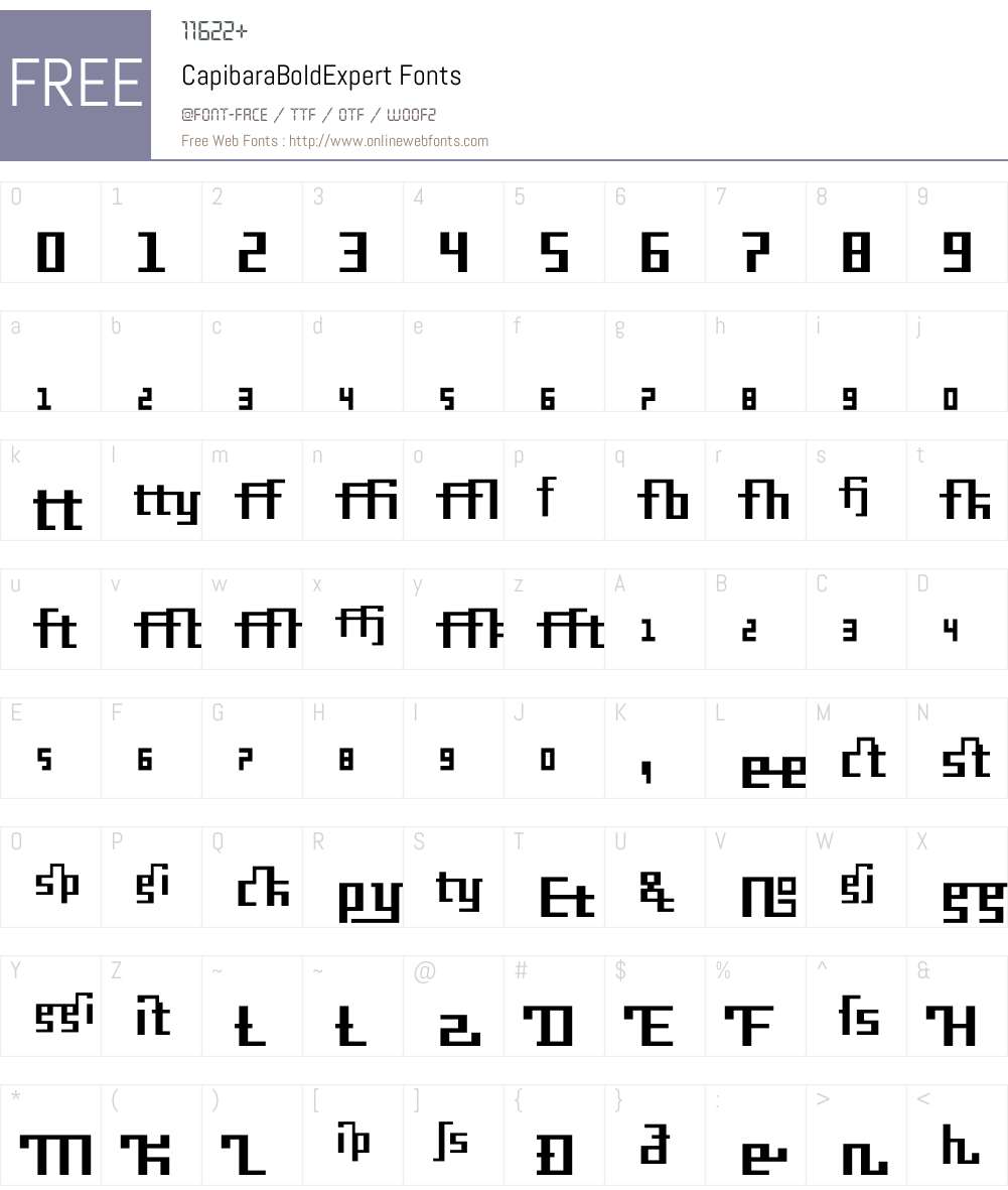 CapibaraW90-BdExpert Font Screenshots