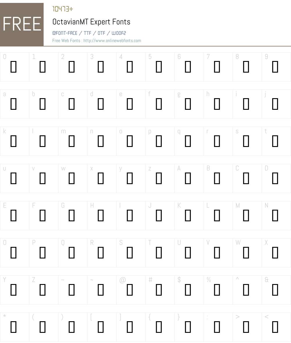 OctavianMT Expert Font Screenshots