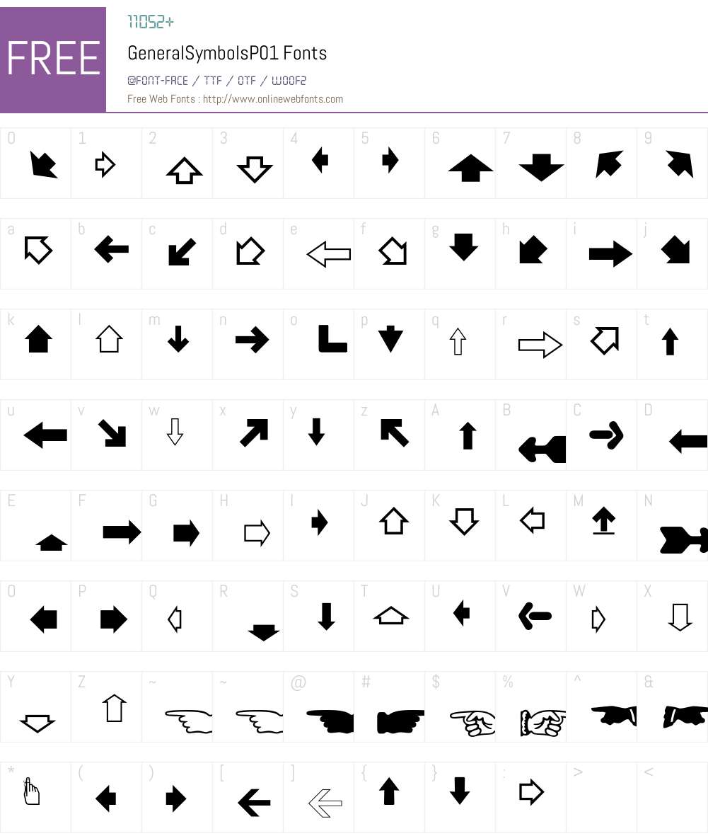 GeneralSymbols Font Screenshots