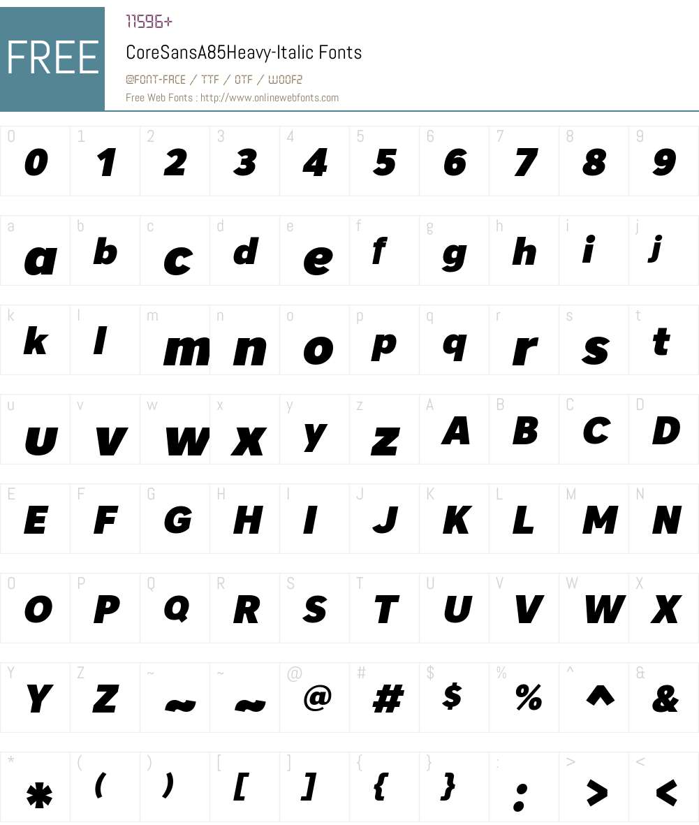 Core Sans A 85 Heavy Font Screenshots