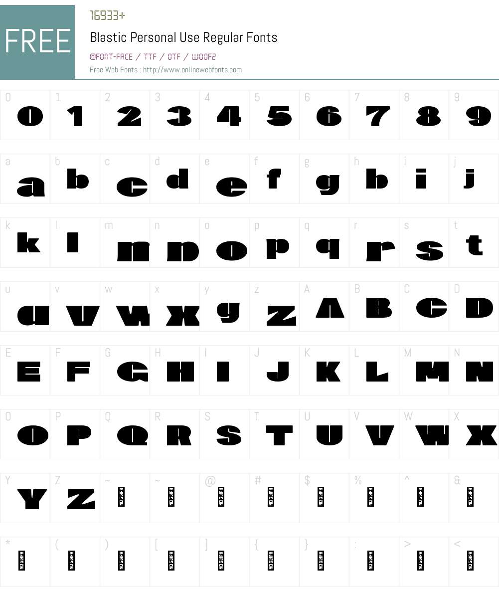 Blastic Personal Use 1.000;Glyphs 3.1.2 (3151) Fonts Free Download ...