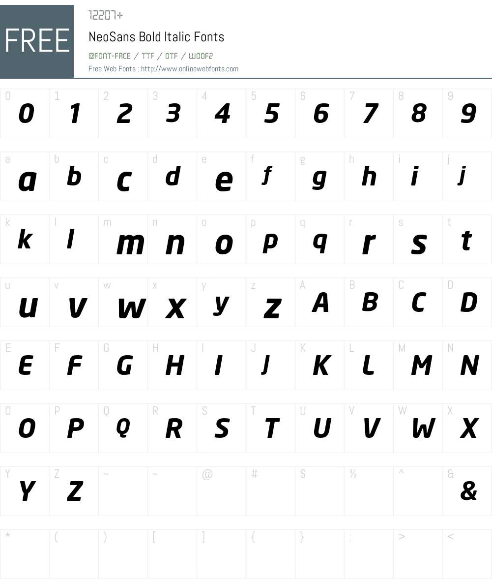 NeoSans Font Screenshots