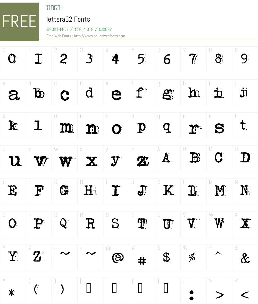 lettera32 Font Screenshots