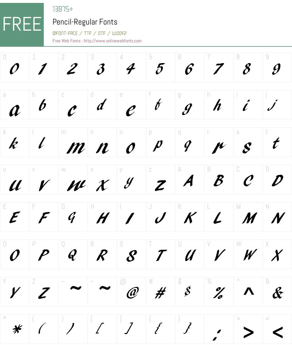 Pencil Font Screenshots