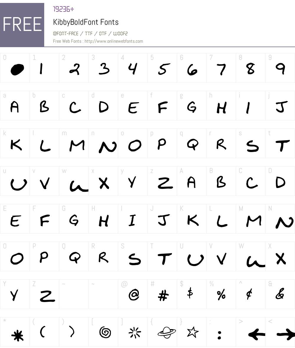 KibbyBoldFont Font Screenshots