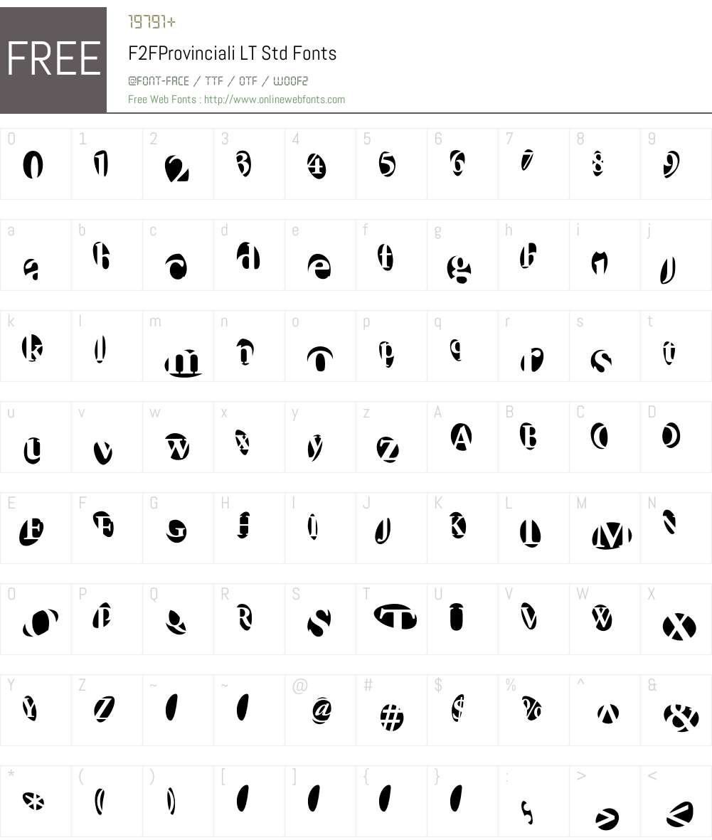 F2FProvinciali LT Std Font Screenshots