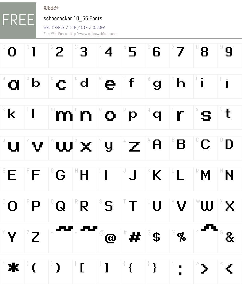 schoenecker 10_66 Font Screenshots
