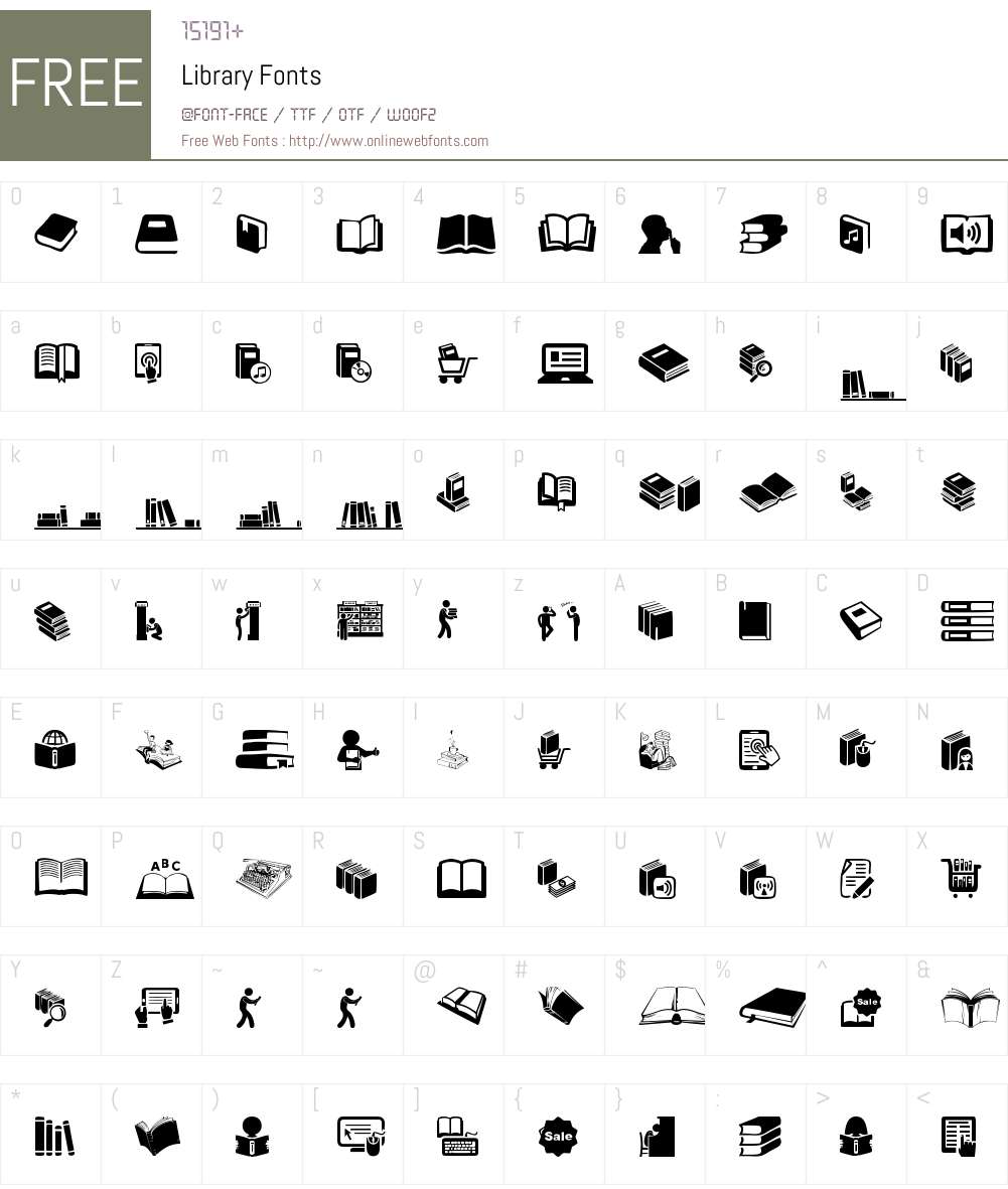 Library Font Screenshots