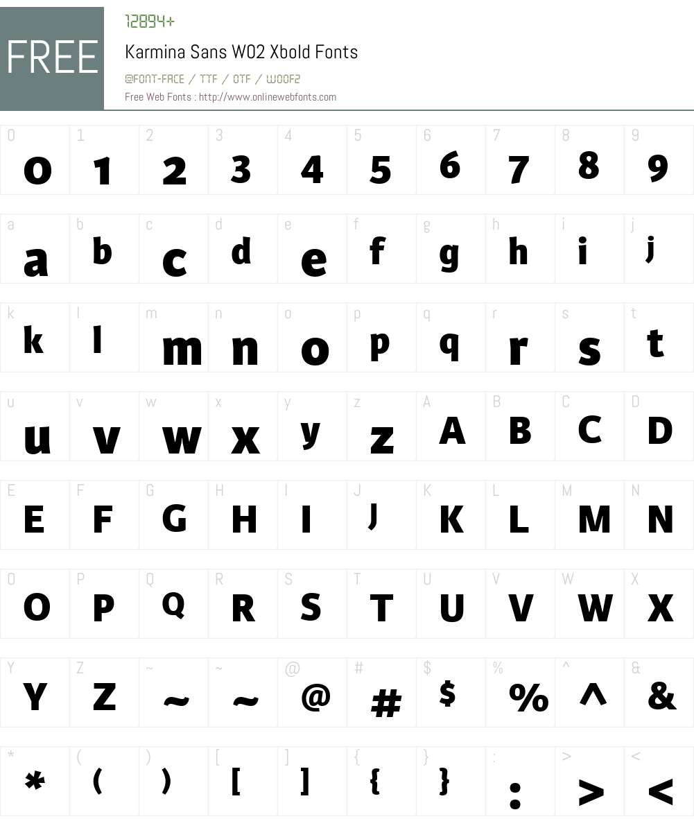 Karmina Sans Font Screenshots