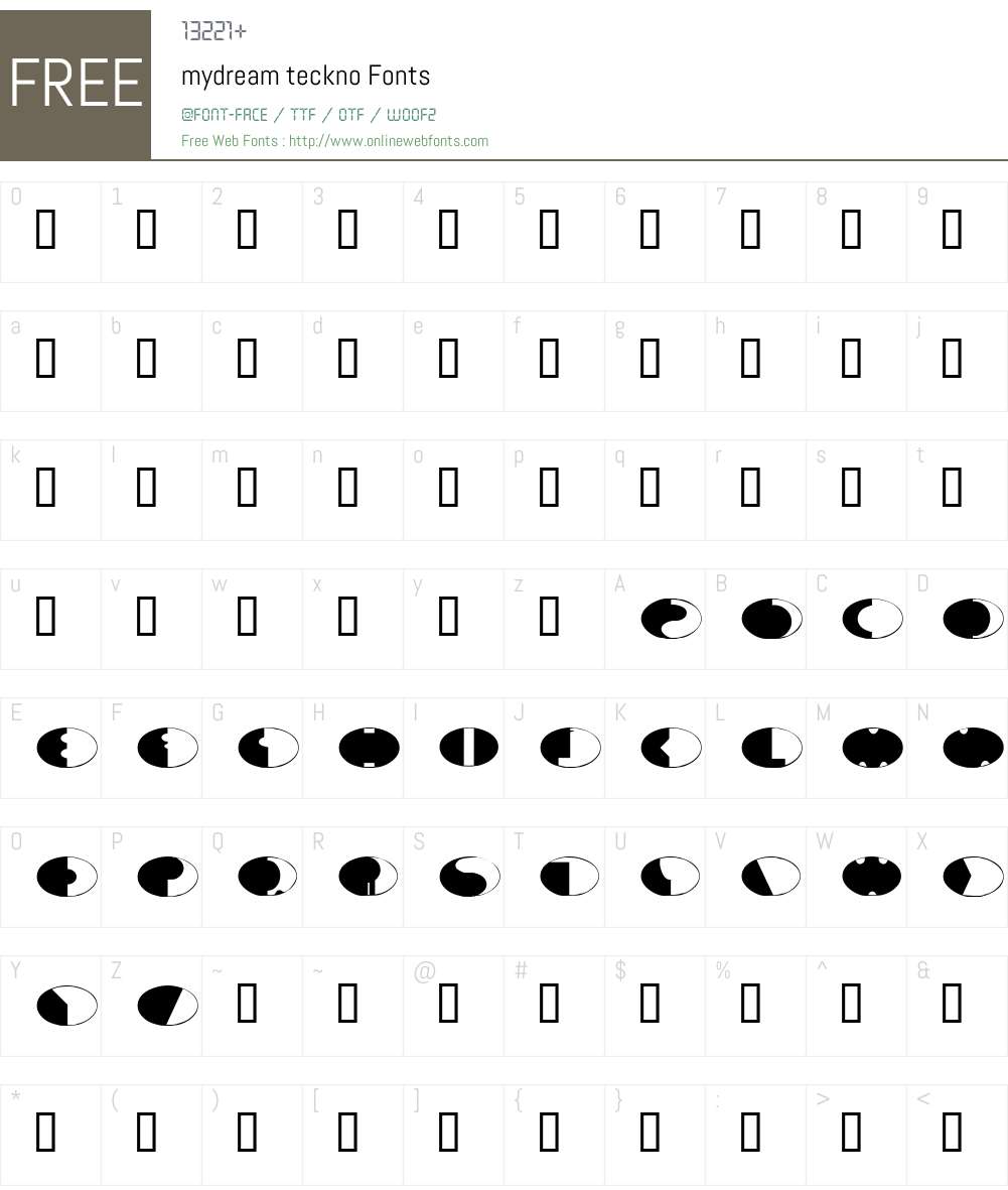 mydream Font Screenshots