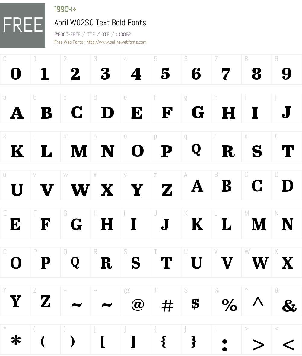 Abril Font Screenshots