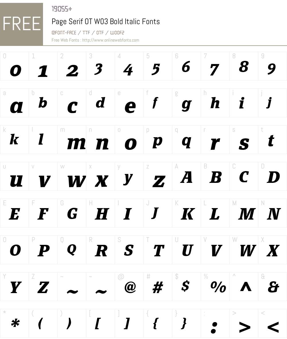 FF Page Serif Font Screenshots