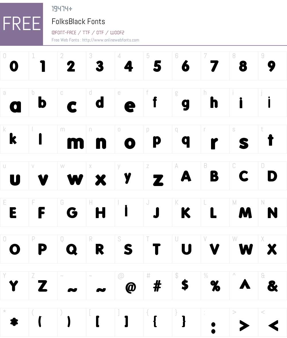 FolksBlack Font Screenshots