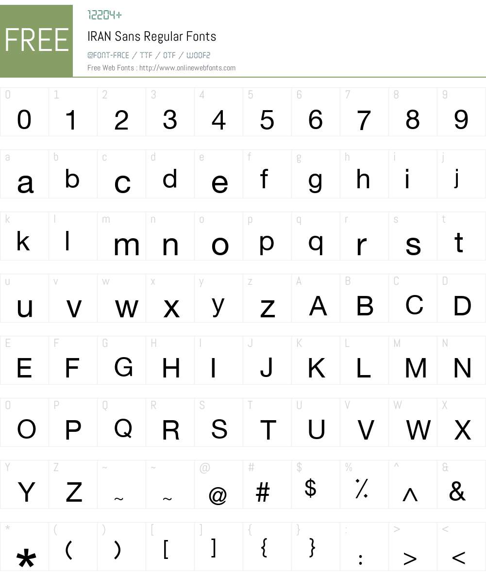 IRAN Sans Font Screenshots