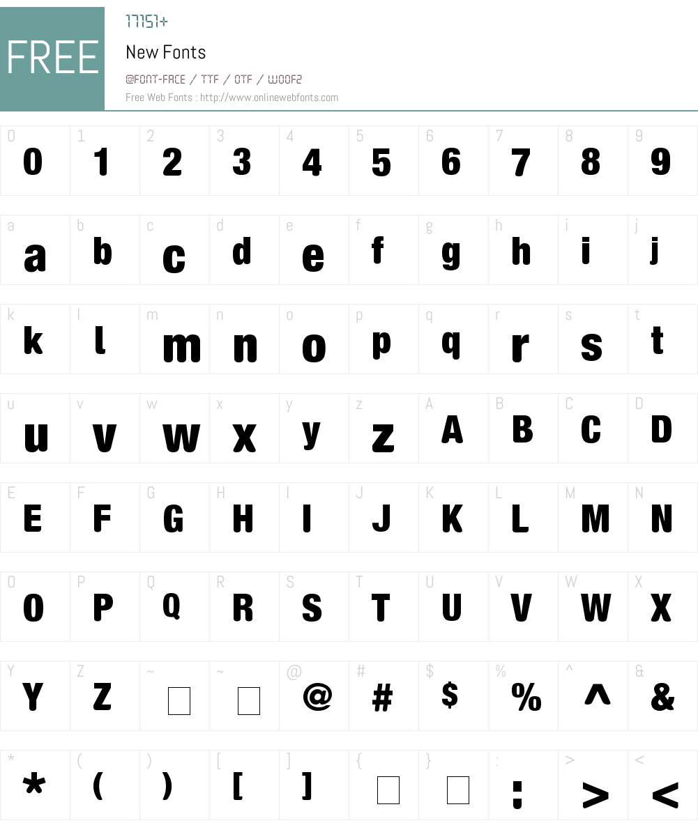 New Font Screenshots