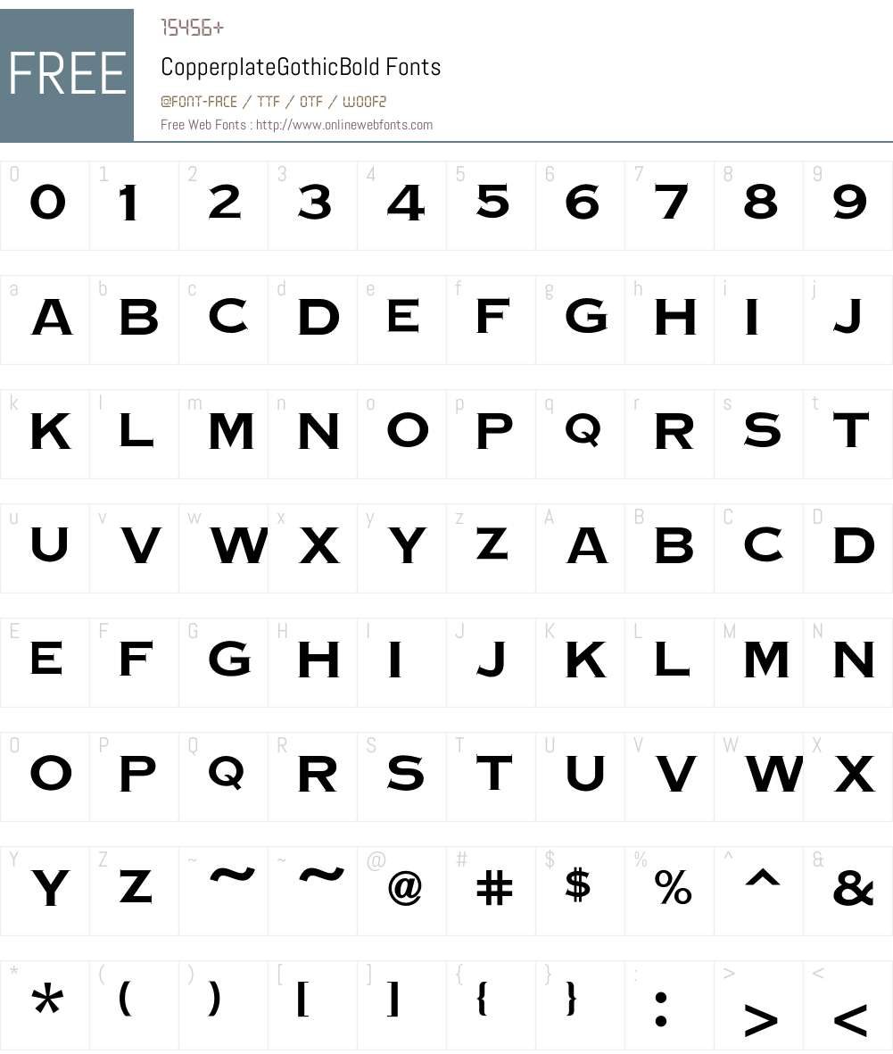 Copperplate Font Screenshots