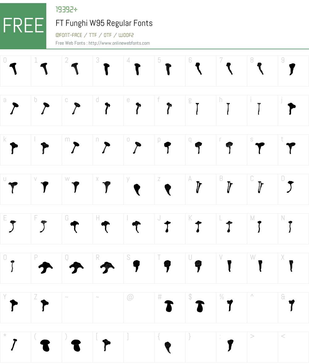 FTFunghiW95-Regular Font Screenshots