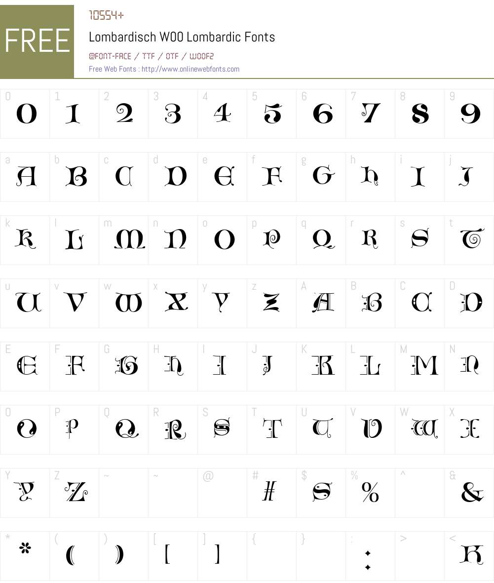 LombardischW00-Lombardic Font Screenshots