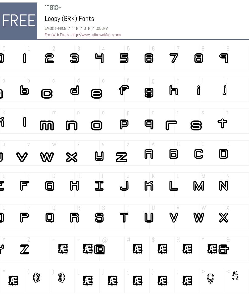 Loopy (BRK) Font Screenshots