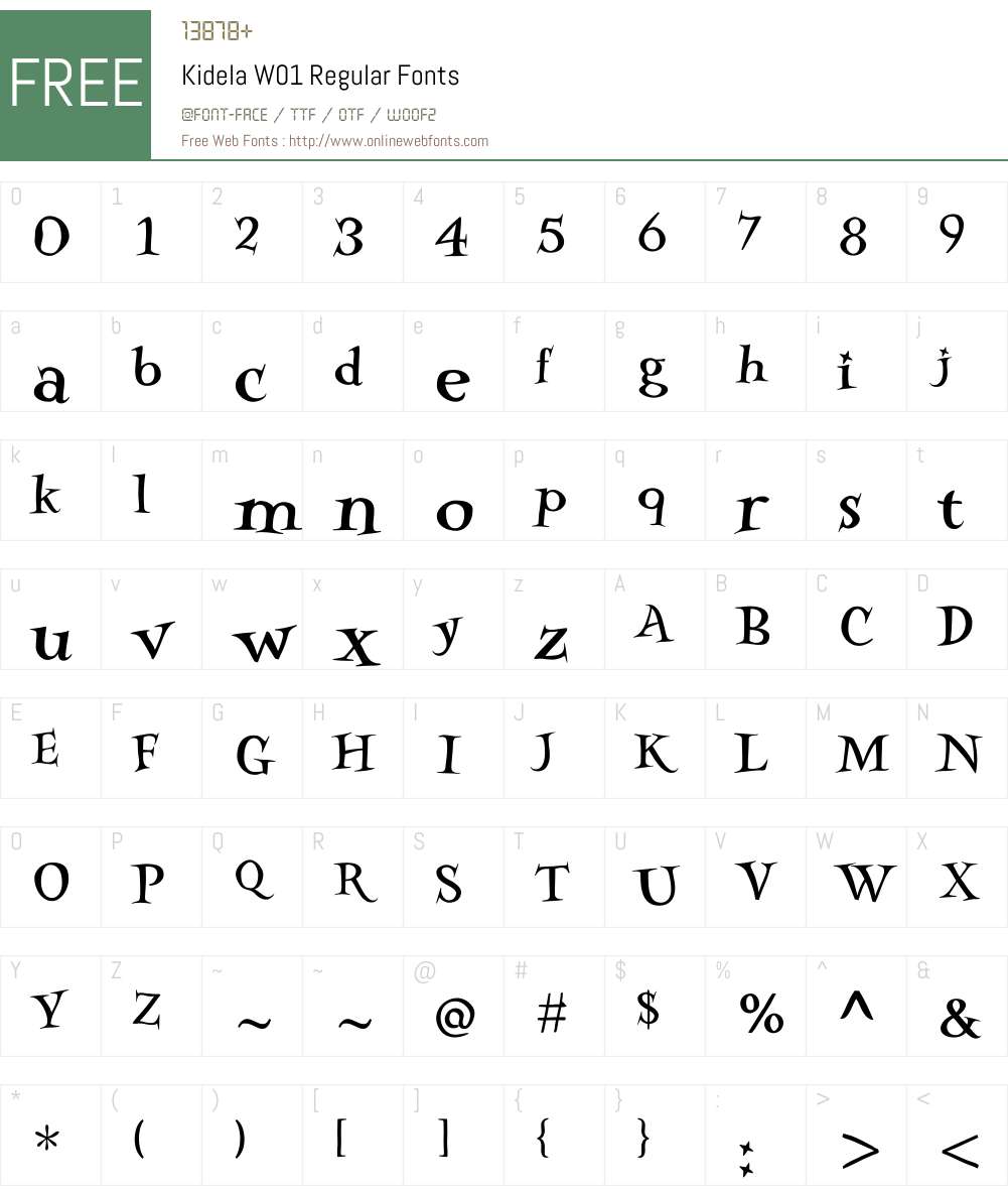 Kidela Font Screenshots